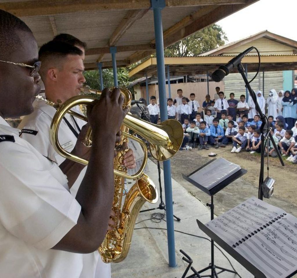 Fluglehorn being played by US Navy Band